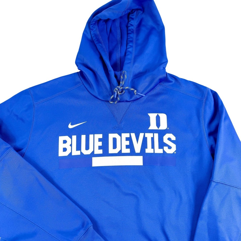 Duke‎ Blue Devils Sweatshirt Mens Large Blue NCAA Basketball Nike Dri Fit Hoodie